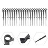 Tiardey 20pcs Gutter Brush Clips Gutter Brush Leaf Guard Fixing