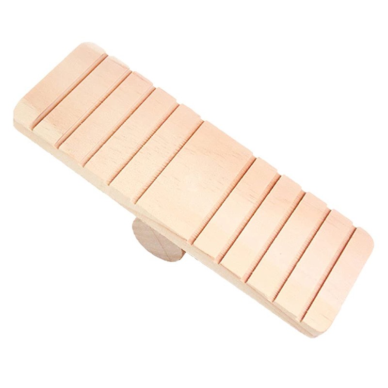 ANCLLO Hamster Hanging Ladder Wooden Seesaw Climbing Toy Cage Excise