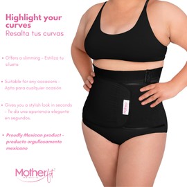 MOTHERFIT Faja Post Parto y Post Cesarea Alta - Faja Postparto Banda Elástica Fajas para Mujer Tela Compresión Calzon Faja Suave Faja Postparto Cesarea Ayuda a Recuperar Fajas Postparto Cesarea