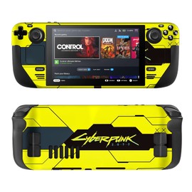 DLseego Punk Steam Deck Skin Sticker Protective Vinyl Decal Anti Fingerprint Scratch Resistant Japanese Amine Cartoon Cover for Steam Gaming Console 2021 Easy to Apply - Yellow