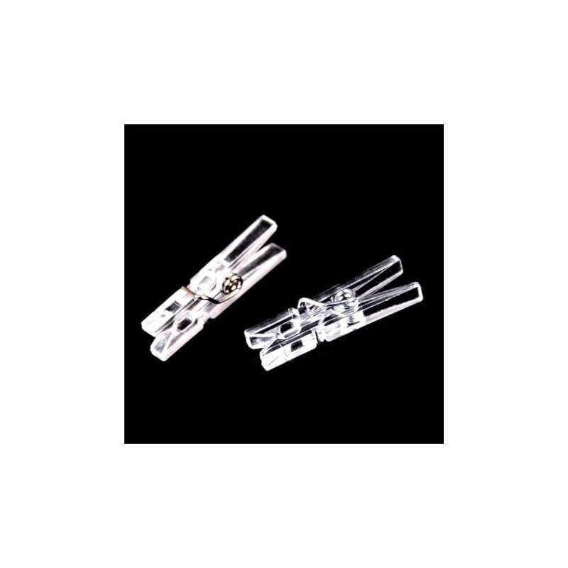 20Pcs Clear Plastic Clothes Pins,Clothes Line String Clips, Mini Clothes