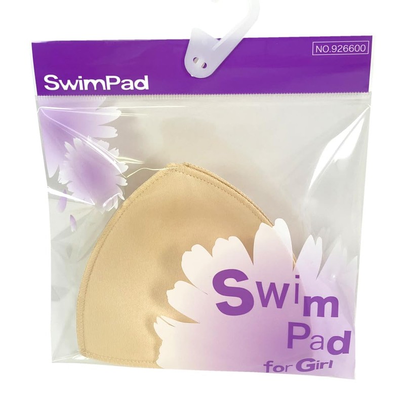 [Happy Beans!] Swim Pad, Triangle, For Elementary School Students, Beige,