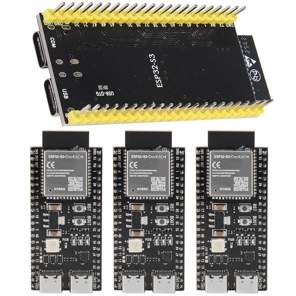XIITIA 4pcs ESP32-S3-DevKitC-1-N16R8 ESP32-S3 Development Board Wi-Fi + Bluetooth MCU