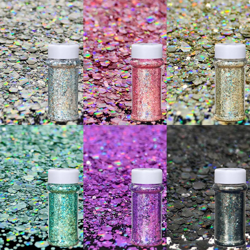 Wholesale 5D Cat Color Shift Glitter Bubble Chunky Glitter Set