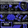 NBTEPEM 27 PCs Blue Bling Car Accessories Set for Women,