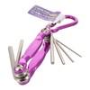 CUSTOM KOBO 6PCS Hex Wrench Set with Carabiner Inch CHI-64