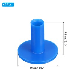 PATIKIL 2.13" Rubber Golf Tees, 5 Pack, Tall Practice Training Driving Range Tees, Stable Ball Holder, Outdoor Indoor Hitting Cushion, for Backyard, Blue