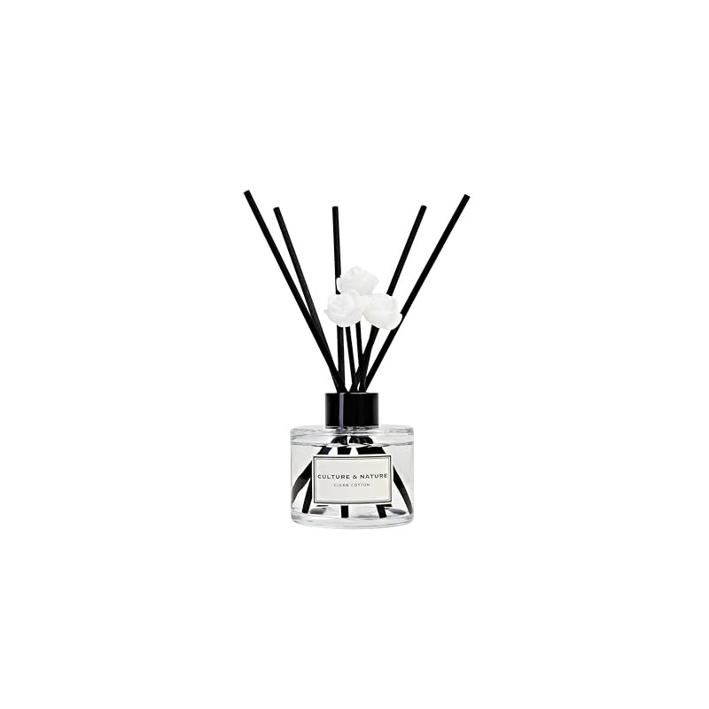 CULTURE & NATURE Reed Diffuser Set 4oz (120ml) Clean Cotton