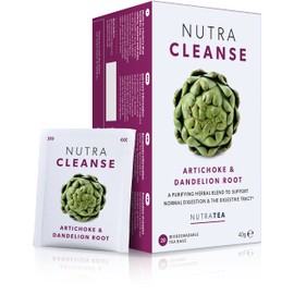 NUTRACLEANSE - Detox Tea | Colon Cleanse Tea | Constipation Tea - Full Body Detox Cleanse – Includes Dandelion Root, Milk Thistle and Burdock Root - 40 Enveloped Tea Bags - by Nutra Tea - Herbal Tea - (2 Pack)