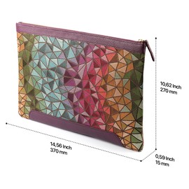 Londo Genuine Leather Laptop Sleeve - Stylish Protection for MacBook M1 M2 M3 Pro Max (Purple, 13 Inches)