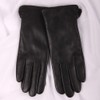 Womens Leather Gloves Winter Driving Gloves (Black, Medium (Wool Lining))
