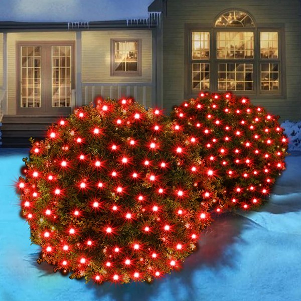 Wabarle Led Christmas Net Lights for Bushes 120 Led, 5ft