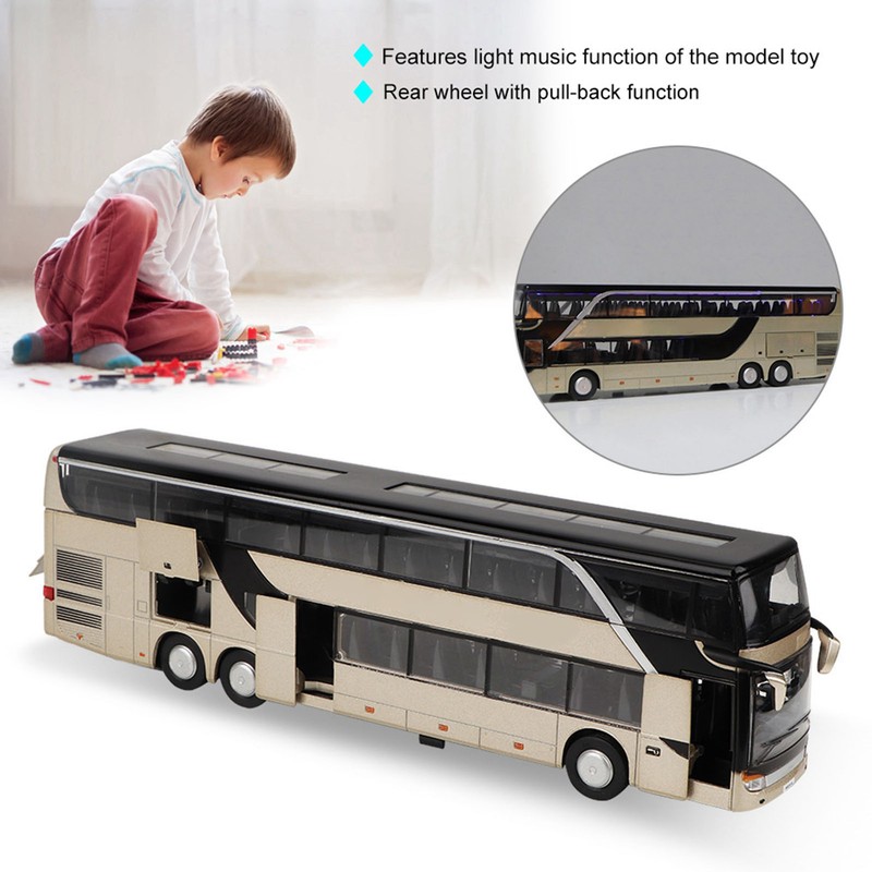 Electric 1:32 Alloy Doubledecker Bus Model Toy with Light Music