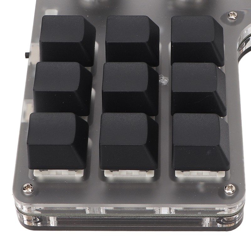 Programmable Macro Keyboard 9 Keys 3 Knobs USB Bluetooth Connection