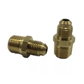 Acugauge® 5PK Backflow Test Cock Adapters Brass 1/4 in. Male NPT x 1/4 in. Flare PVB 1/4"