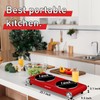 Hot Plate, Techwood 1800W Dual Electric Stoves, Countertop Stove Double