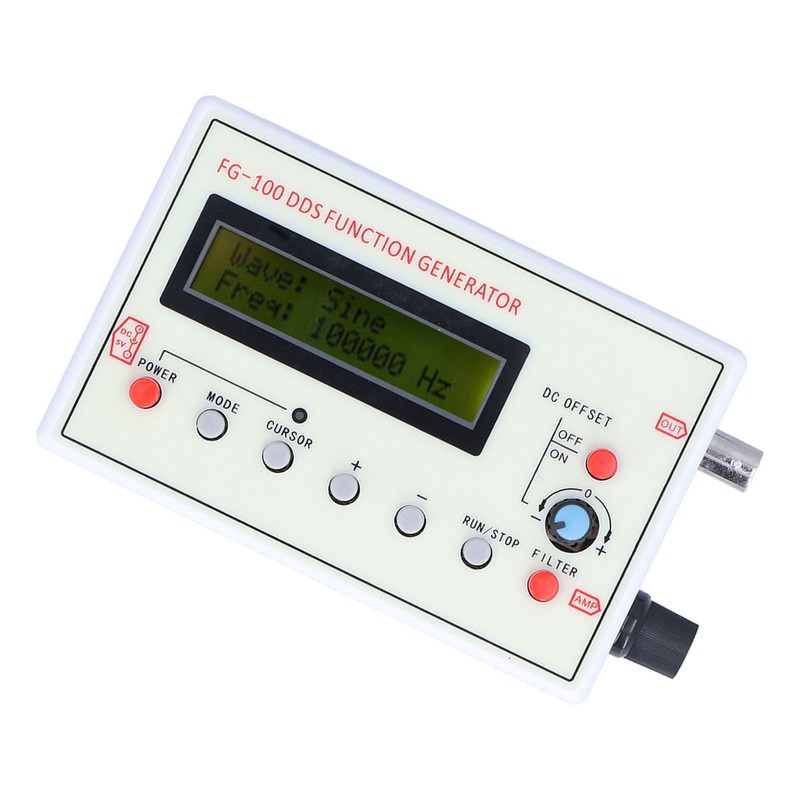 DDS Functional Signal Generator Sine/Square/Sawtooth Triangle Wave FG‑100 1HZ‑500KHZ DC