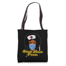 Women Black Nurse Power - Black History Tote Bag