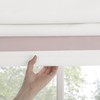 Sun Zero Marline Pink Ribbon Border 100% Total Blackout Cordless