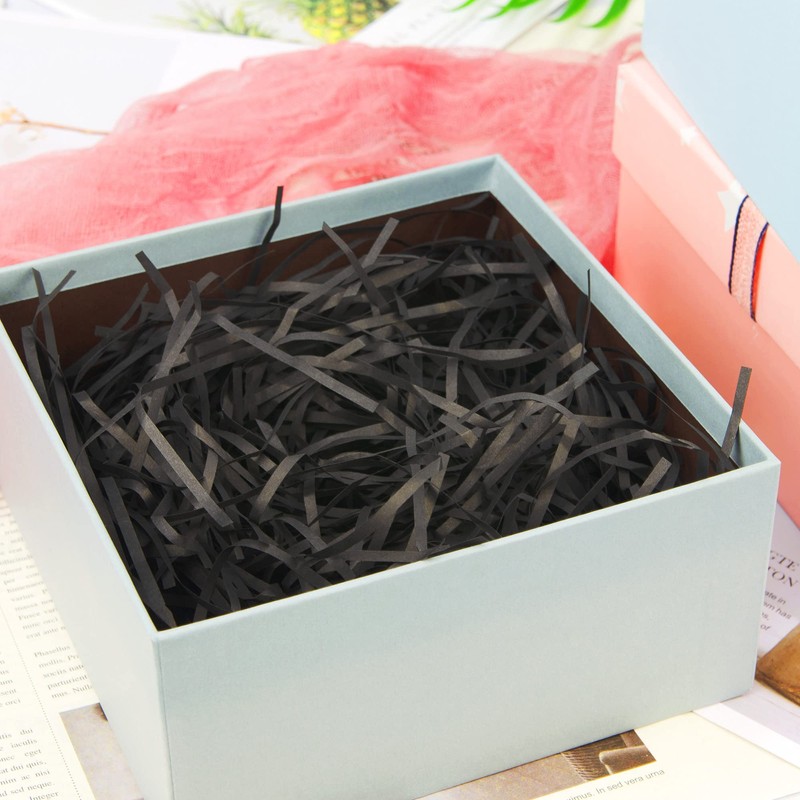 MAL Traders Black Shredded Tissue Paper for Hampers and Gift