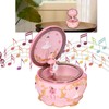 LED Music Box Figurine Rotation Exquisite Music Box Home Decoration