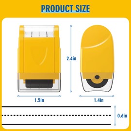 Dashed Handwriting Lines Practice Roller Stamp Parents and Teachers Roller Self-Inking Line Rolling Stamps Handwriting Practice Tool (Yellow)