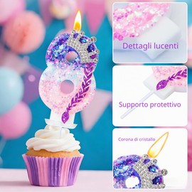 K pop, Candele di compleanno con numero di compleanno, per torta, con paillettes, per celebrare anniversari, decorazioni a tema musica dei cartoni animati, forniture per feste a tema musicale (numero