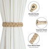 BEL AVENIR Jute Curtain Tiebacks Magnetic Woven Curtain Holdback Drapery