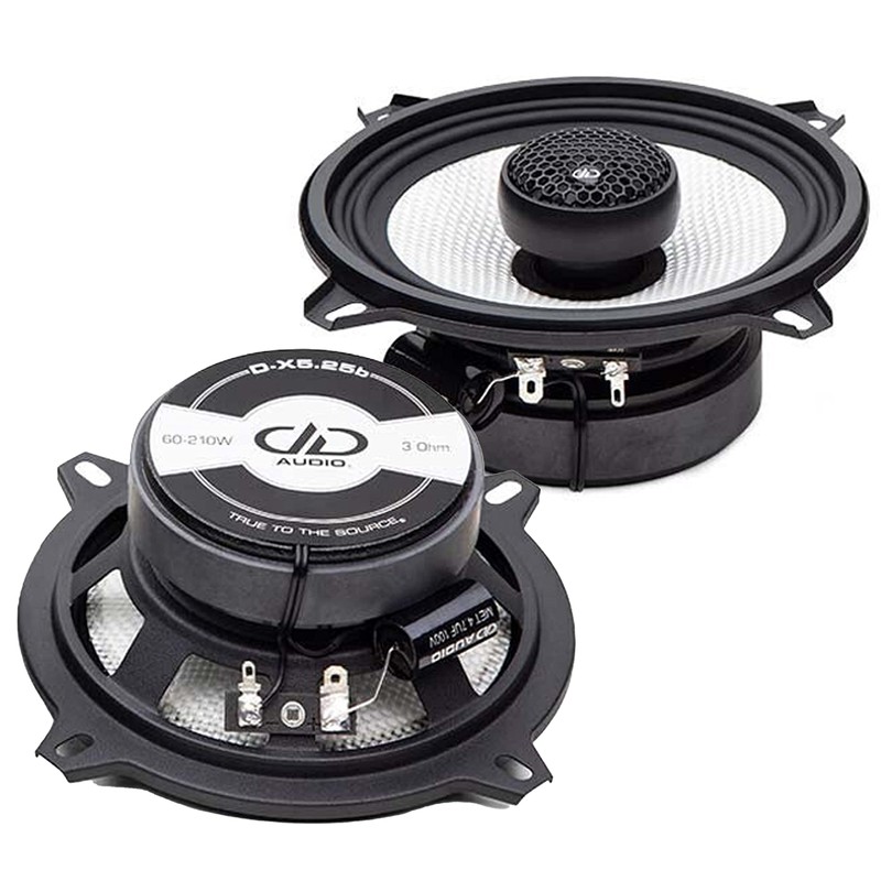 DD Audio D-X5.25B 5.25" 210W 2-Way Coaxial Car Speakers