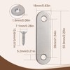 Pxyelec 2.2" 2 Hole Stainless Steel Flat Repair Plate 20pcs