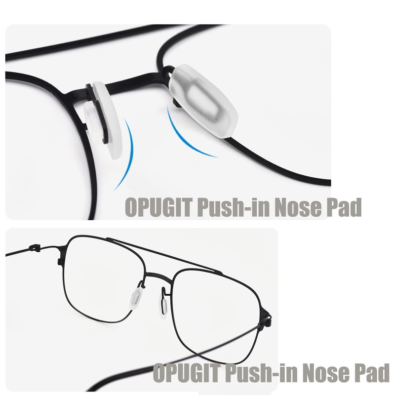 Eyeglass Nose Pads 10 Pairs Push in Soft Silicone Replacement