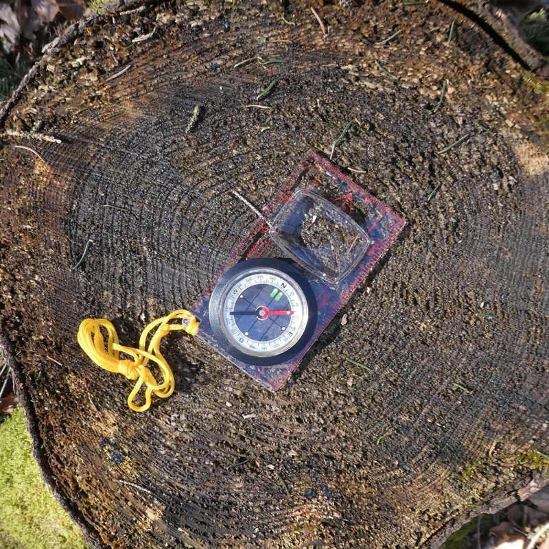 Herbertz Ruler Compass with Magnifier, 360 Degree View, Clear Base