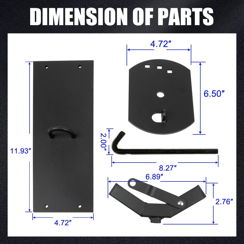 RANSOTO Universal Steel Roof Racks Spare Tire Carriers- Tire Mount