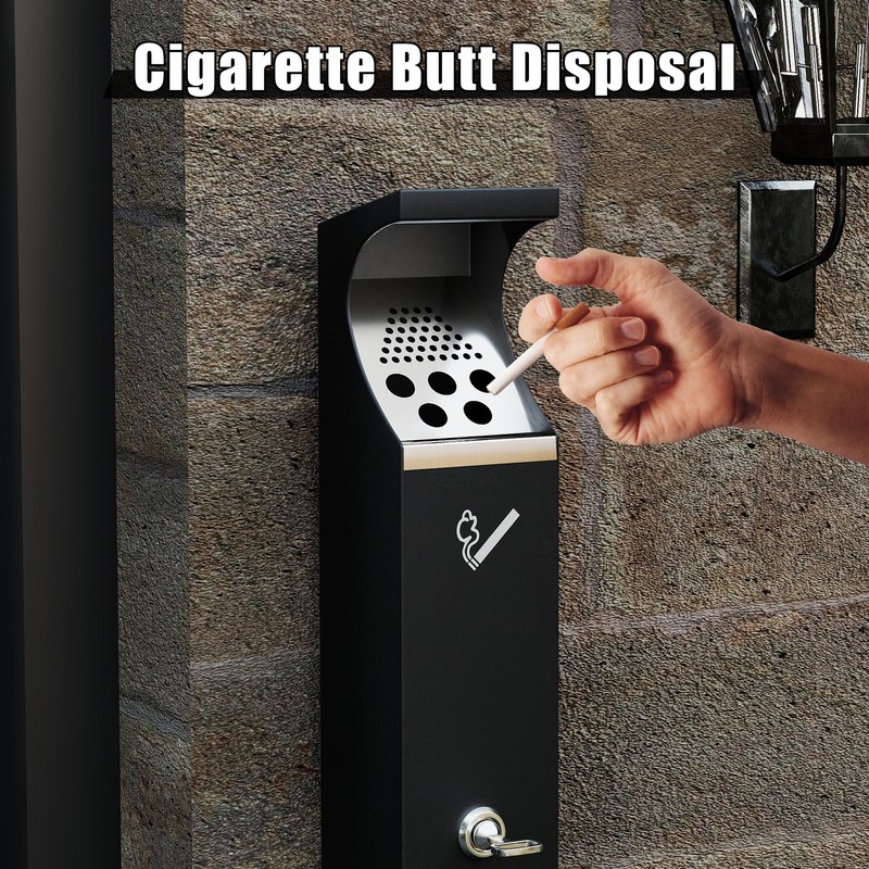 lukar Commercial Wall Mounted Trash Can with Lock, Easy to