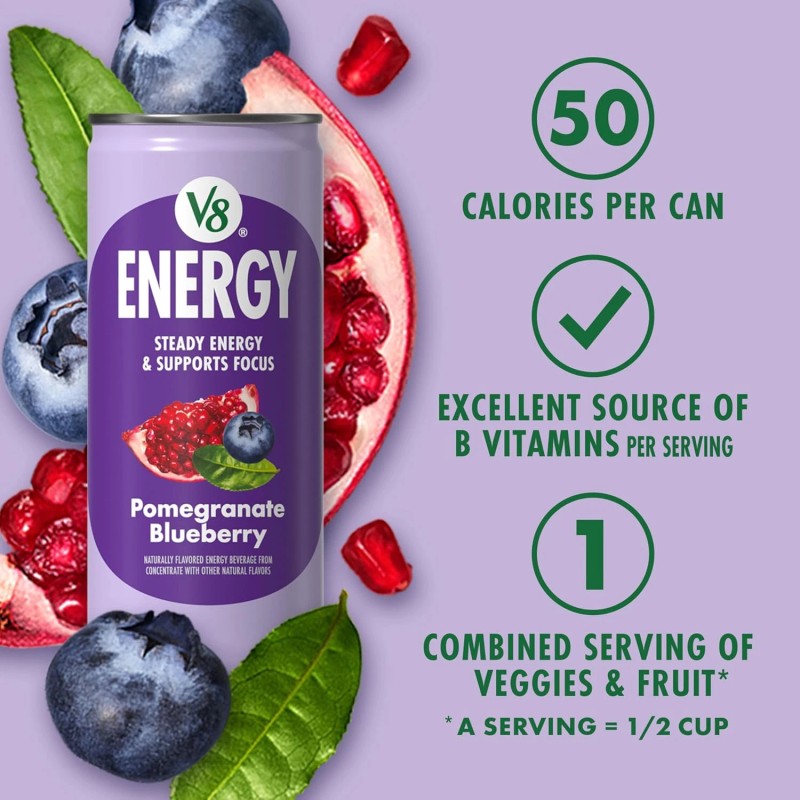 DISTRIBUTED BY THE CAMPBELL'S COMPANY V8 +Energy Peach Mango, Orange