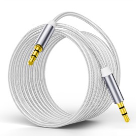 HAOISH Aux Cord 10 FT, 3.5 mm Audio Cable Nylon Braided-1/8 Male to Male Auxiliary Stereo Jack Cables for Car/Home Stereo, Headphones, Smartphone, Speaker, Echo & More