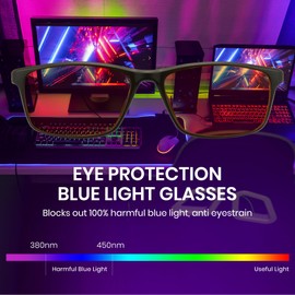 Cyxus Orange Blue Light Blocking Glasses for Men Women Gaming Glasses Redece Eye Strain Sleep Better（8304Y14 Black Frame Gray Temple）