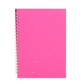 Pink Pig A4 Portrait Sketchbook | White Cartridge, 35 Leaves | Bright Pink