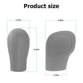 zipelo 2 Pack Car Gear Shift Knob Cover, Anti-Slip Auto Knob Gear Stick Protector, Comfortable Silicone Handbrake Shifter Cover for Men Women, Universal Vehicle Interior Accessories