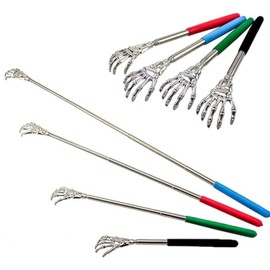 4 Pack Back Scratcher, Portable ExtendableBack Scratcher, Telescoping Massage Tool, Telescoping Back Massager for Adults Men Women, Stainless Steel Telescoping Back Scratcher for Both Human and Pets