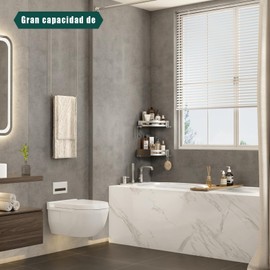 Estante para Baño　Sin Taladro　Esquinero para Baño Regadera　Antióxido　Repisas para Baño　Organizador de Ducha　Porta Shampoo　Accesorios para Regadera de Baño 2 Unidades