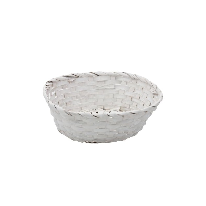 White Woven Hamper Gift Basket Valentines Mother's Day Birthday -