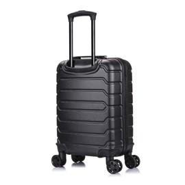 InUSA Trend Plastic Carry-On Luggage, Black (IUTRE00S-BLK)