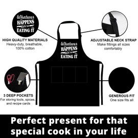 Aprons For Men With Pockets - Valentines Day Gifts For Him, Men, Dad, Husband, Him - Birthday Gifts For Men, Dad, Husband, Boyfriend, Him, Brother, Uncle - Grill Cooking BBQ Kitchen Chef Apron