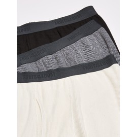 Fruit of the Loom Men's Recycled Premium Waffle Thermal Underwear Long Johns Bottom (1, 2, 3, and 4 Packs), Black/Greystone Heather/Natural, X-Large