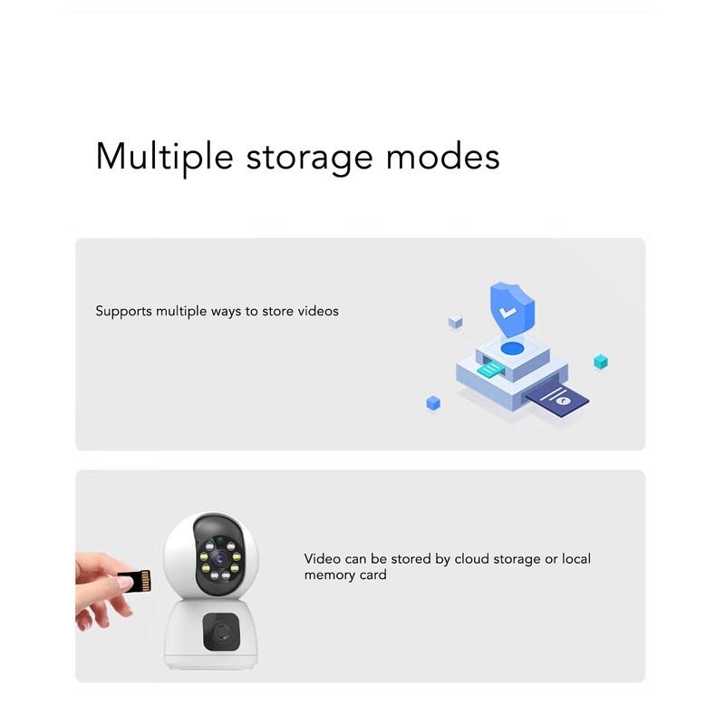 Dual Lens Security Camera Wireless 1080P 2 Way Talk Baby