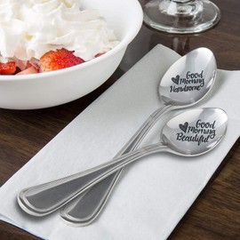 SELPONT e beautiful Christmas gift | Newly wed gifts | Husband wife gift for/Wedding/Anniversary/Valentines day | Love gift for boyfriend/Girlfriend | Romantic Engraved Spoon gift