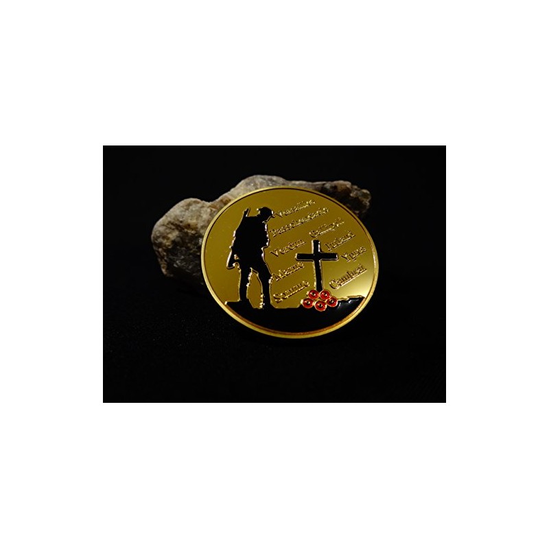 WWI World War 100th Anniversary WW1 Challenge Gold Plated Coins