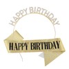 Happy Birthday Headband and Sash Set for Women Bling Birthday