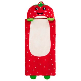 Boys Nap Buddies Strawberry Preschool Nap Mat, Toddler Sleeping Bag with Pillow for Daycare, Ages 3+